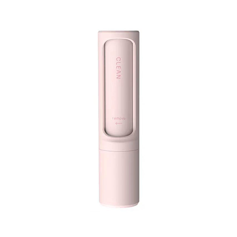 Pink reusable pet-hair remover with storage base