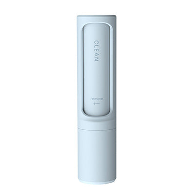 Handheld reusable pet-hair remover with self-cleaning brush mechanism
