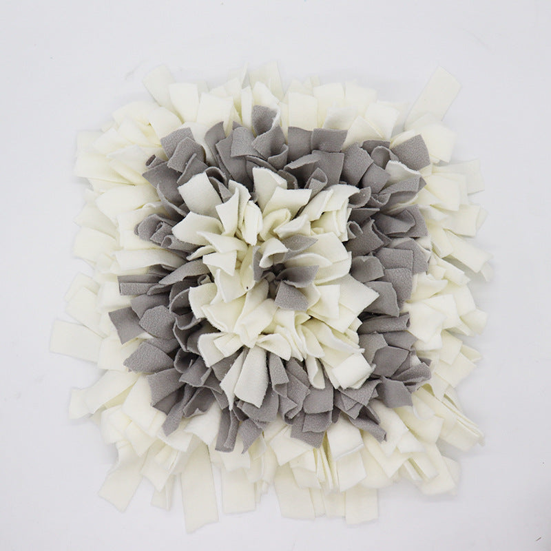 Grey and white dog snuffle mat