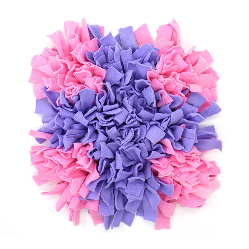 Pink and purple dog snuffle mat